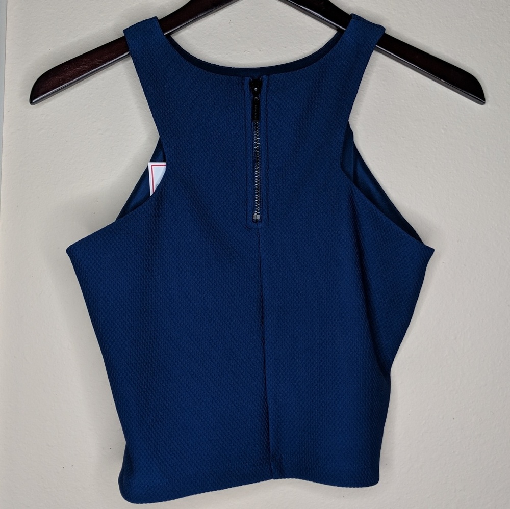 BISOU BISOU Blue Crop Top NEW - Picture 3 of 6